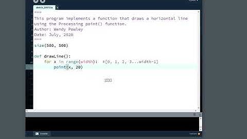 For Loop Example - Horizontal Line