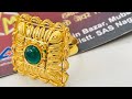 Gold ring with stone  latest collection 2022 with weight  vmjewellers