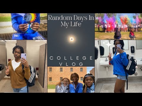 Random days in my life/ College Vlog | solar eclipse viewing, grwm, kolor run, etc