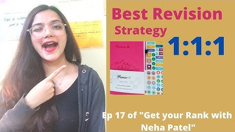 #17 Get your Rank with Neha Patel | 1:1:1 Revision Model | Jazzstarx Planner | Neha Patel