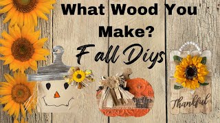 *EASY MUST SEE* FALL DIYs/ Fall Wood DIYs/ DOLLAR TREE FALL DIYs/ What Wood You Make?/