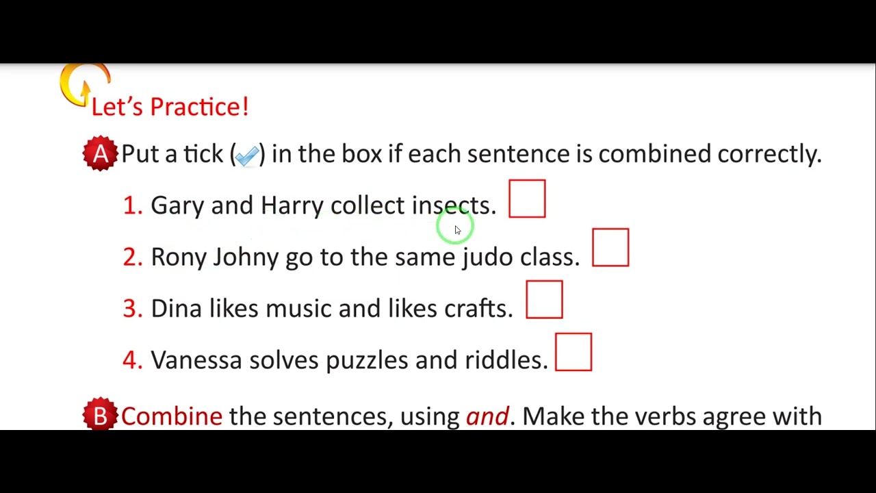 Combining Sentences Grade 1 - YouTube