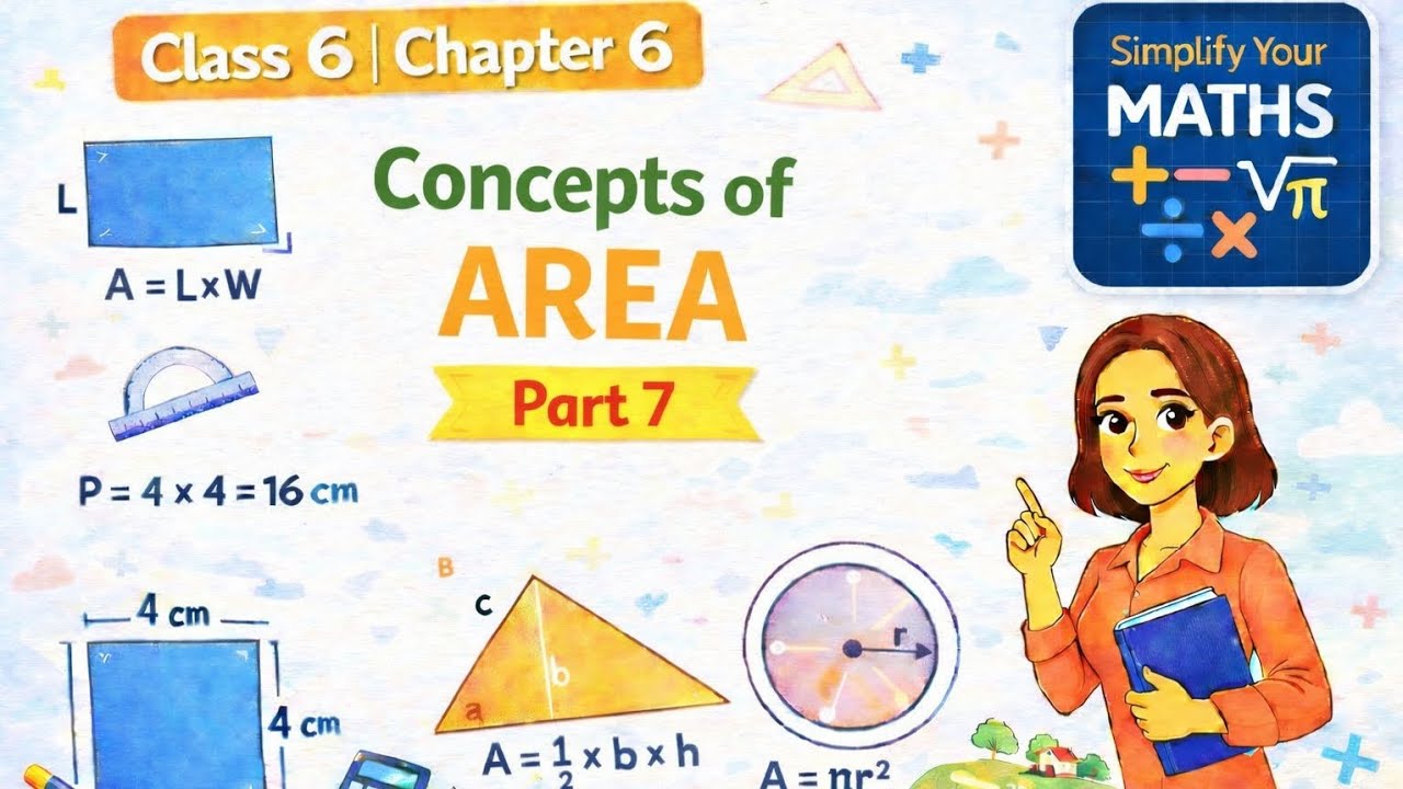 Perimeter and Area Part 7 | Class 6 | Chapter 6 | Concept of Area ...