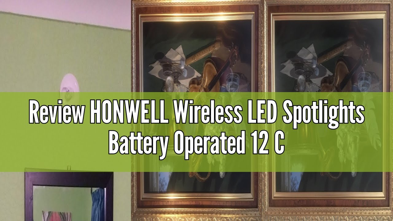 Review HONWELL Wireless LED Spotlights Battery Operated 12 Colors Changing Ceiling Lights with Remot