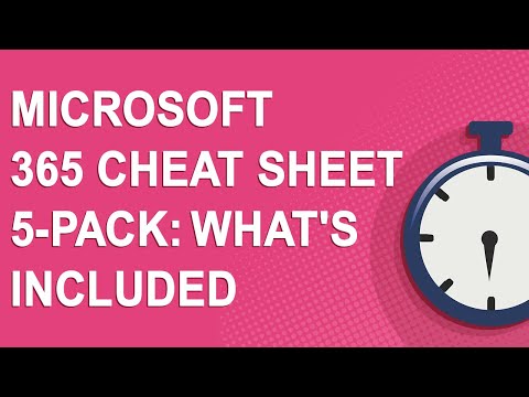 Microsoft 365 Cheat Sheet 5-pack: Overview of Word, Excel, and PowerPoint cheat sheets for MS Office