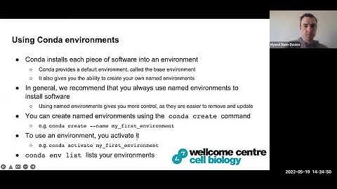 Conda: Manage your own software environments (Bioinformatics Live)