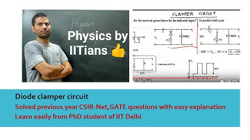 Explanation for Diode Clamper circuits with solved problems for NET GATE by IITian Laxman Goswami