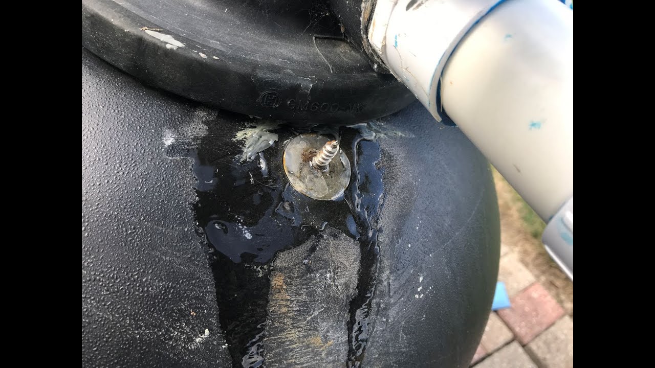 OldGuyDIY Kayak Swimming Pool Filter Housing Repair #2 Stainless Washers, Screw, JB Weld Clear Leaks