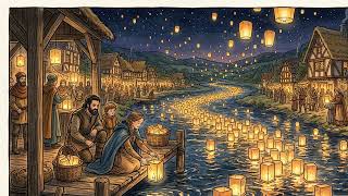Lantern Floating on the River 🏮 Peaceful Fantasy Night Music for Sleep & Reflection