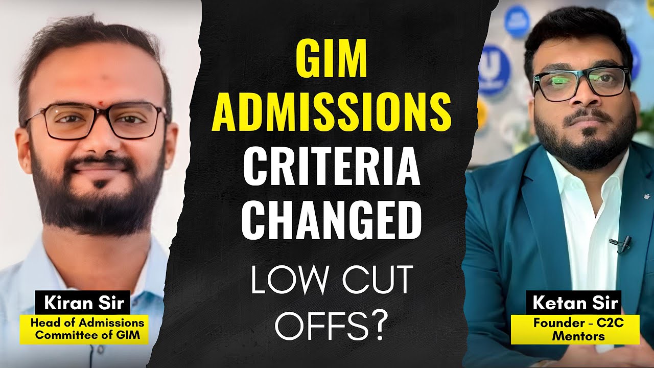 GIM Admissions Criteria Changed for CAT 2025? GIM Cut Offs? GIM Admissions Head Explains