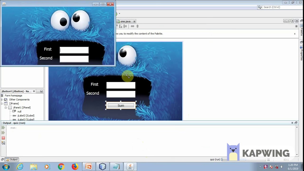 Simple Add 2 Numbers Interface Lect. 2.13 || Interactive user interface for add two numbers || - YouTube