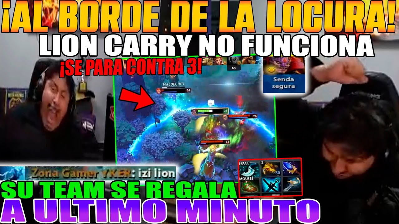 AL BORDE LA LOCURA!! MACARIUS JUEGA SU LION CARRY DE 1 INTI. SE MECHA CON TEAM QUE SE REGALA DOTA 2