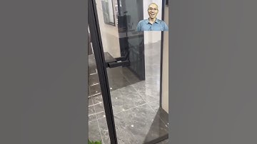 Phòng làm việc, tiếp khách sang chảnh với cửa mở quay slim kết hợp vách cố định