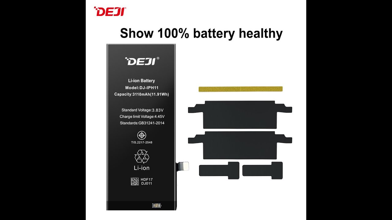 Batteria DEJI Crack-Decode Senza Messaggio Pop-Up di Errore, Sostituzione per Apple iPhone 11