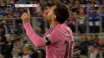 Messi BEAUTIFUL HEADER Opens The Scoring For Inter Miami! | 2025 Audi MLS Cup Playoffs