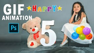 How to Create GIF ANIMATION Birthday Card in Photoshop CC 2020