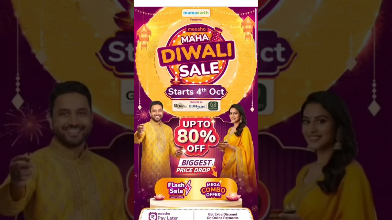 @meesho maha diwali sale starts 4th oct don't miss it #shortsfeed #meesho #unboxing #mahadiwalisale