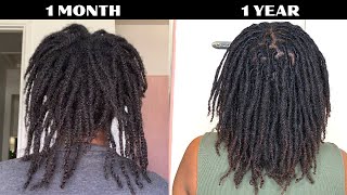 1 Year Visual Loc Journey *FINE 4C HAIR*  Started w/ two strand twist! Part 2 #locjourney