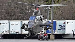 Rare Bell AH-1F Cobra Helicopter Action! Landing during Verticon VAI, Atlanta