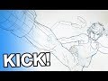 How to draw an ACTION POSE!【Kicking】
