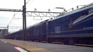 EF510-501+24系 乗務員訓練 9501レ 尾久駅 発車シーン