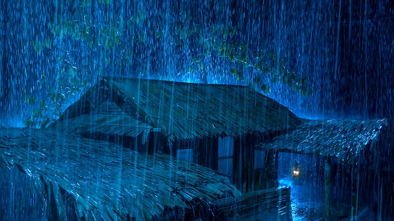 99% Will Sleep Fast | Heavy Rain on Roof of Farmhouse with Heavy Rain ...