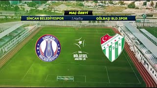 Sincan Belediyespor 1️⃣ - 1️⃣ Gölbaşı Belediyespor