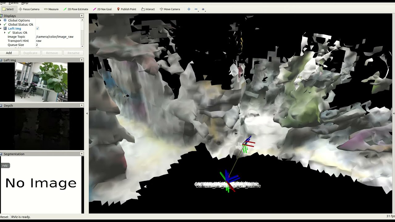 3D Dense mapping from Intel Realsense D435i RGB-D camera with high Voxel size | Visual SLAM