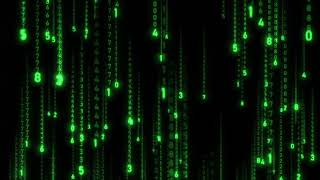 4K  Green Matrix Rain Code  Motion Background - Free motion background Technology