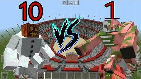 10 MUTANT SNOW GOLEM VS 1 MUTANT PIGLIN || MINECRAFT BATTLE SERIES