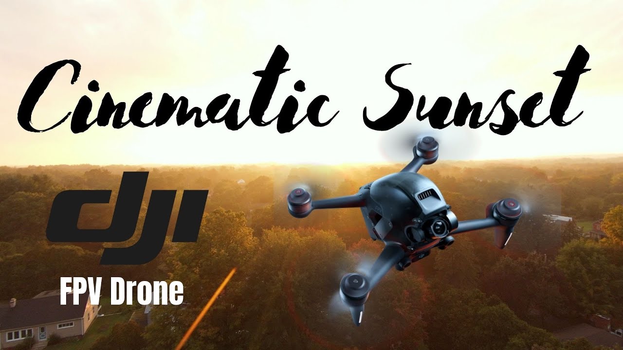 DJI FPV Drone Cinematic Sunset flight using only the MOTION CONTROLLER