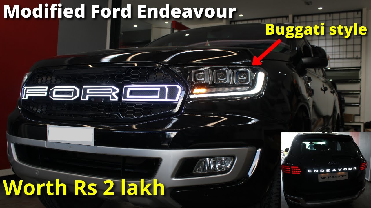 Modified Ford Endeavour - Stylish | worth Rs 2 lakh | buggati style headlights | Motorexplore