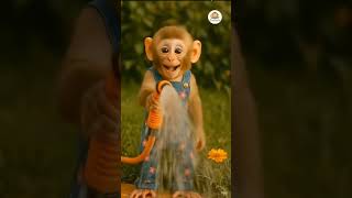 naughty monkey sprays water on use then..# t #trandingshort # #shortvideo l mrmalikc2e