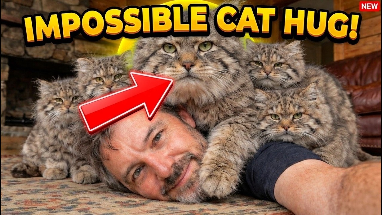 A Starving Manul Cat Discovered Food Near My Home… Days Later She Returned With Her Kitten