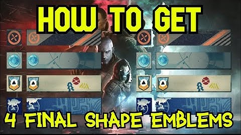 4 FINAL SHAPE EMBLEM CODES YOU CAN GET RIGHT NOW!! | Destiny 2