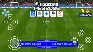 Release! I'm Playing eFootball 2026 PPSSPP with the Indonesian League, Latest Transfers & Kits screenshot 1
