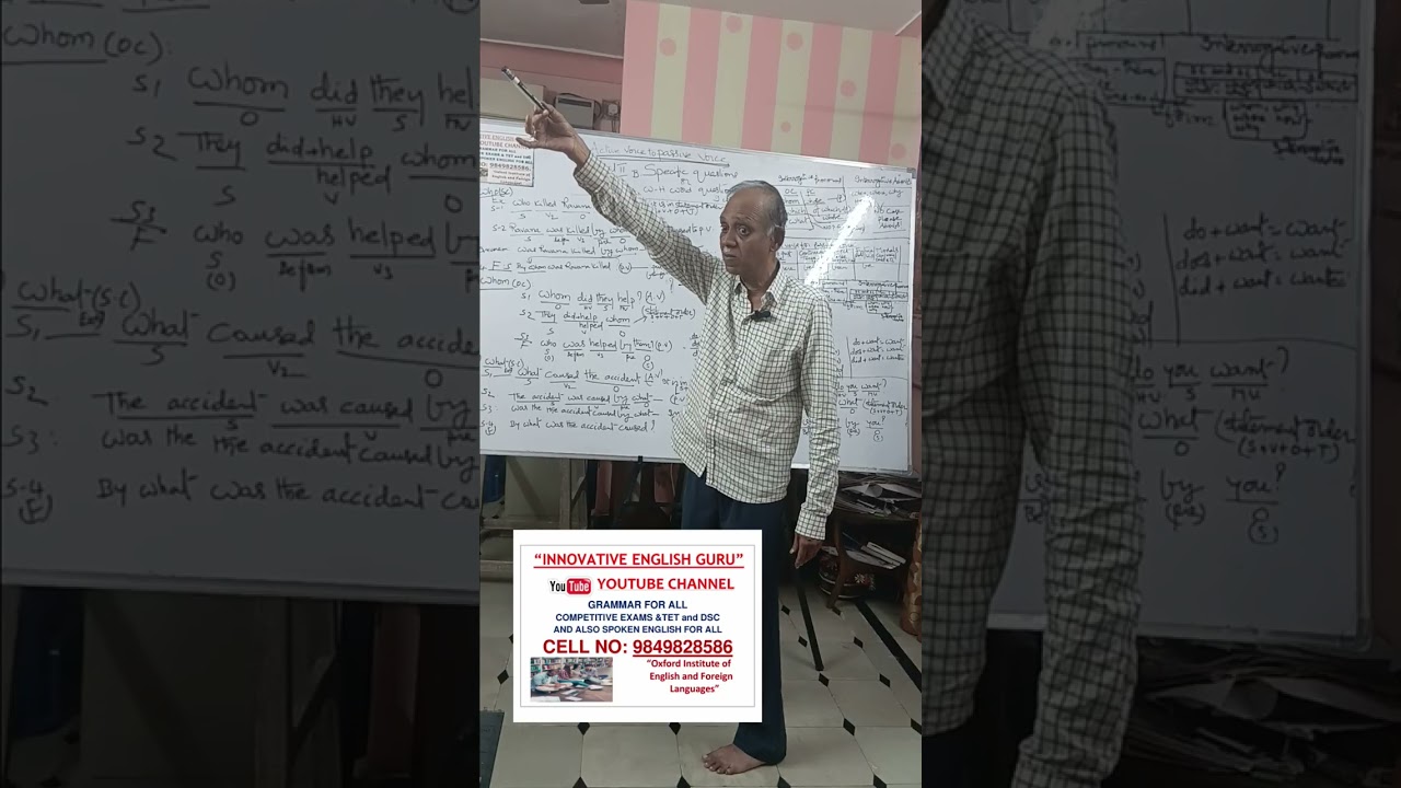 Active Voice and Passive Voice : Model 2 B:Specific Questions or W H Word Questions What (S.C)