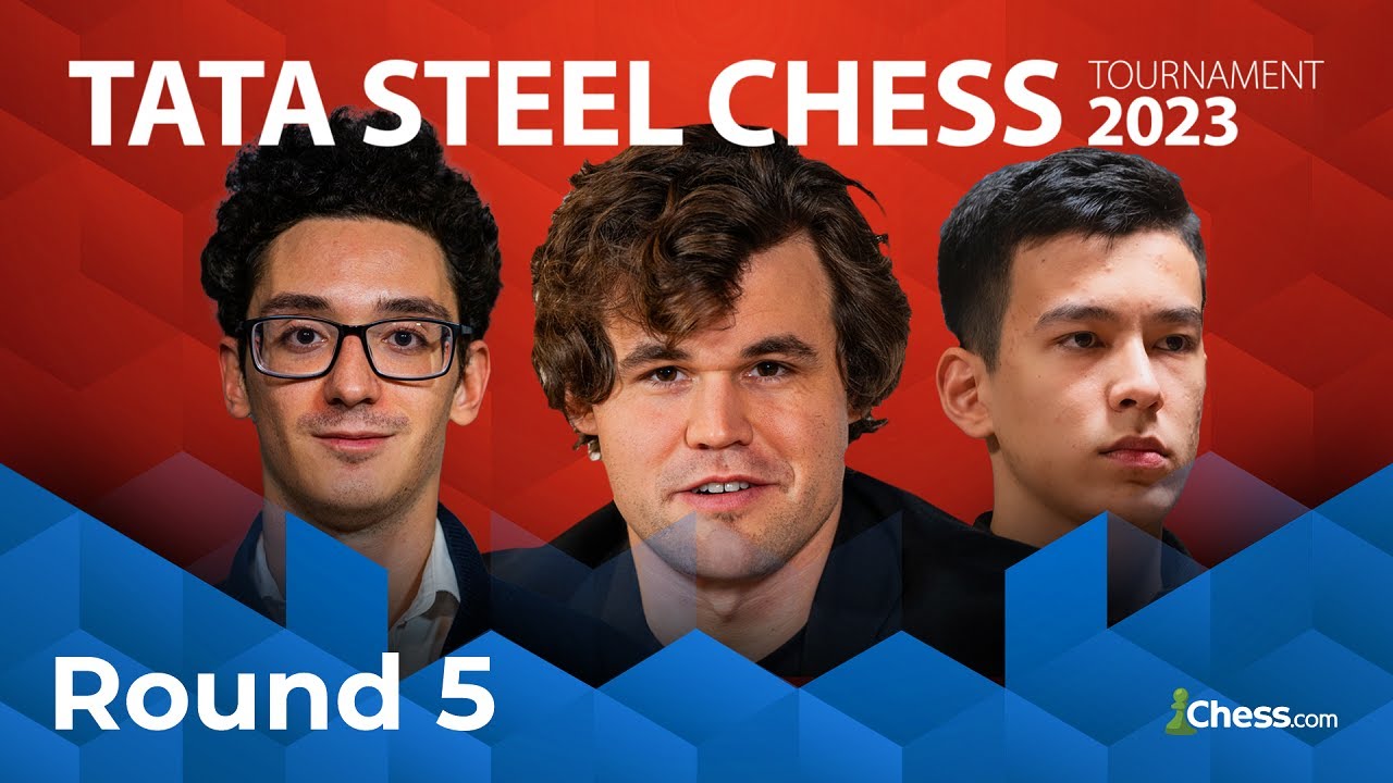 Jergus Pechac VS M Amin Tabatabaei. 2023-tata-steel-chess-challengers ROUND  02 