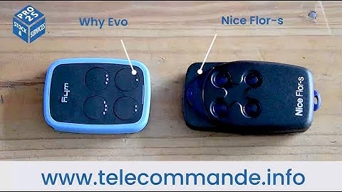 Comment copier une télécommande NICE FLOR-S vers une WHY EVO en système d