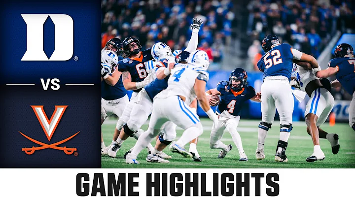 Duke vs. Virginia Game Highlights | 2025 ACC Football Championship