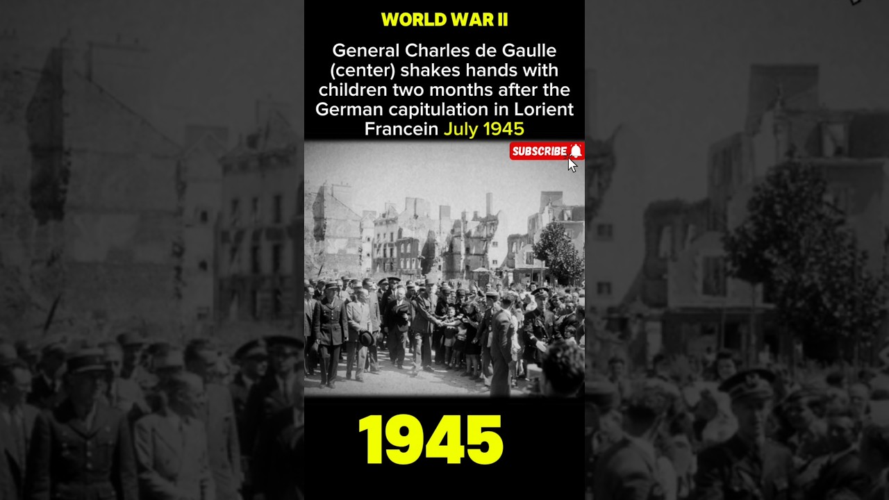 De Gaulle Returns to Ruins: Lorient After WWII Bombings | July 1945