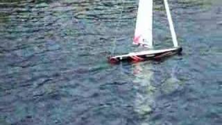 Alinghi SUI-100 vs IOM Widget and IOM Topiko, 1-8 knots