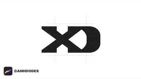 X D monogram typography logomark design process credit: @anhdodes - Anh Do - logo designer