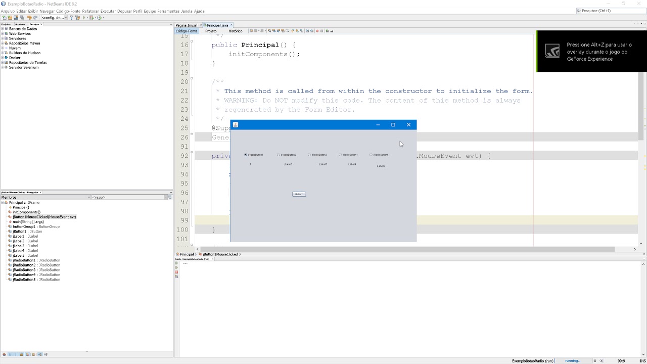 Java - Contando o número de cliques em um botão de Grupo - YouTube