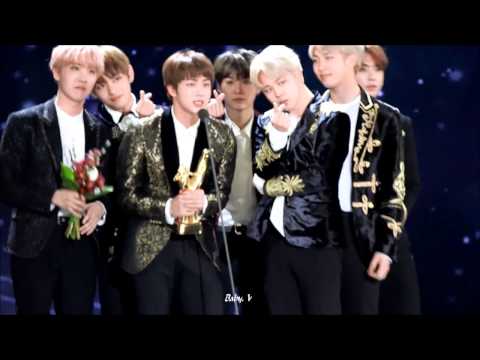 170114 방탄소년단 골듣디스크 글로벌 케이팝 아티스트상 수상 FANCAM