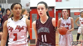 #1 Ranked Iowa City High vs #2 Dowling! Caitlin Clark, Aubrey Joens & Rose Nkumu Combine For 82!