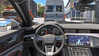 Audi A6 55 TFSI 2020 - Euro Truck Simulator 2 [Steering Wheel Game Play] screenshot 5