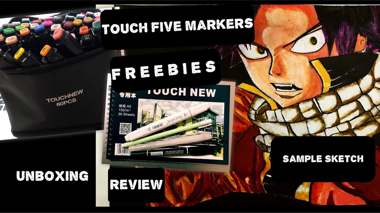 Touch Five Markers l Unboxing l Review l Sample Sketch