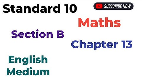 Standard 10 Maths | Vikas First Test Assignment 2025 Solution | Section B Chapter 13 English Medium 