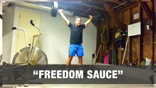 'FREEDOM SAUCE' Benchmark WOD - 115 Reps (I should have SCALED!)